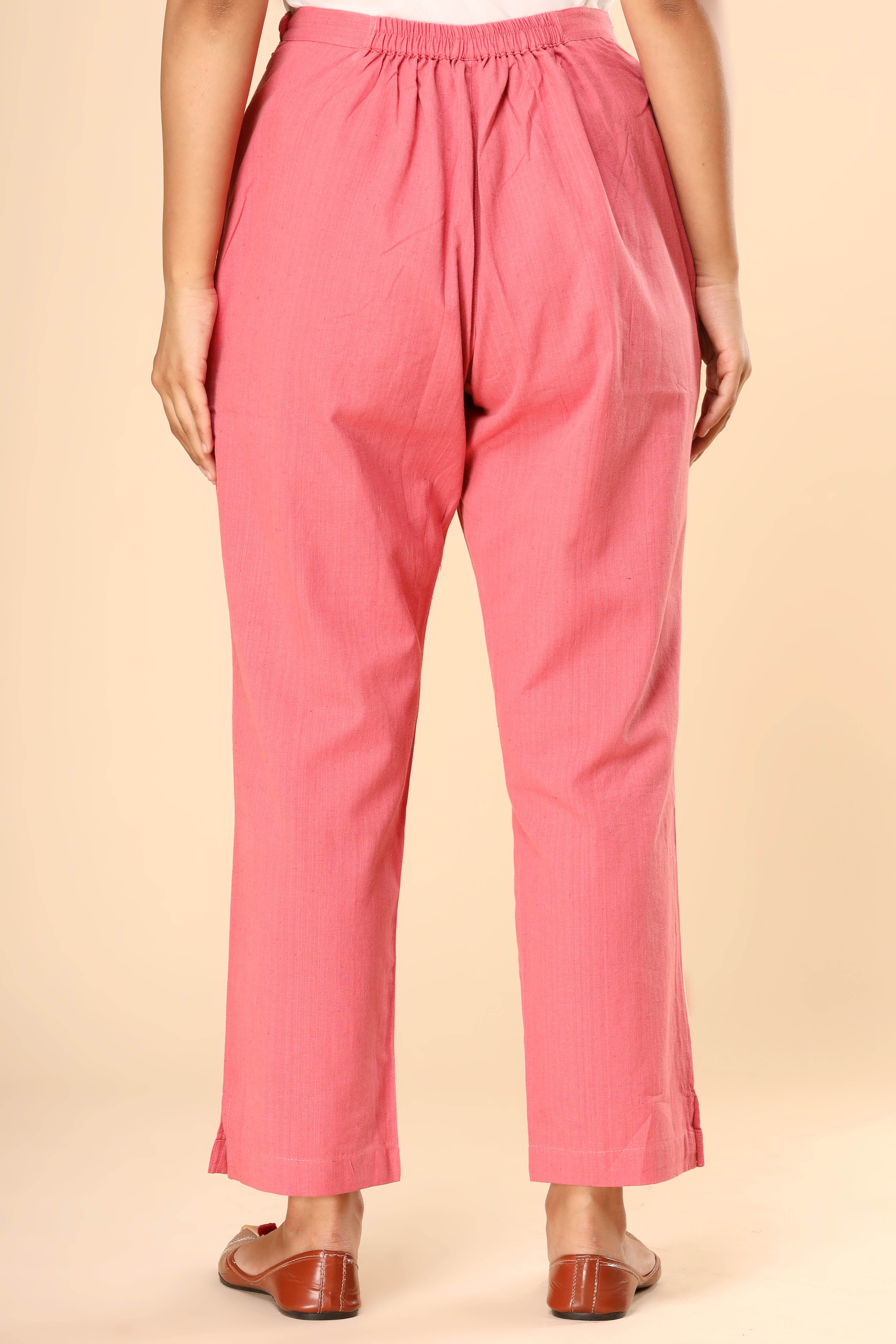 Coral Pink Kurta Pant Dupatta Set