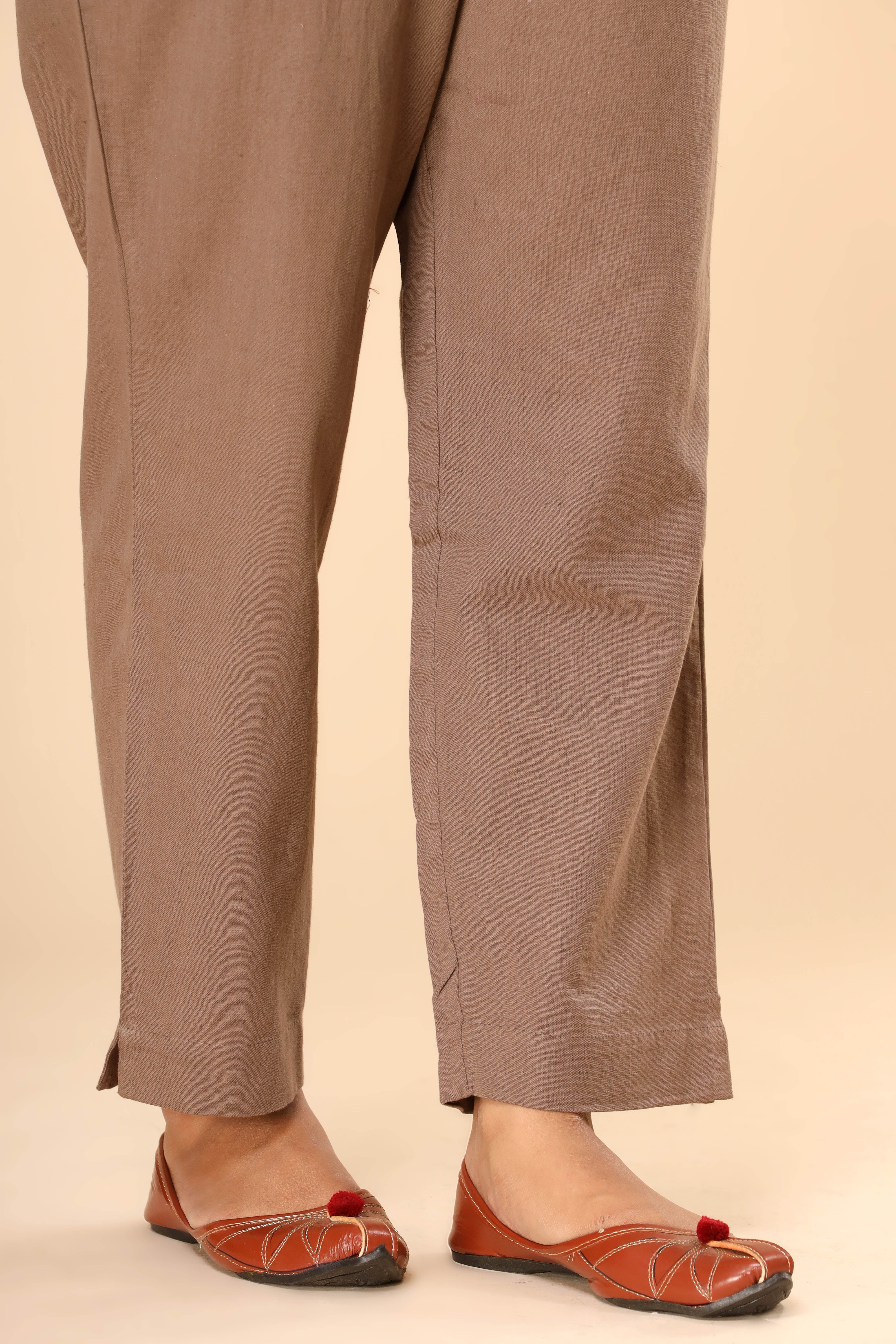 Brownish Grey Kurta Pant Dupatta Set