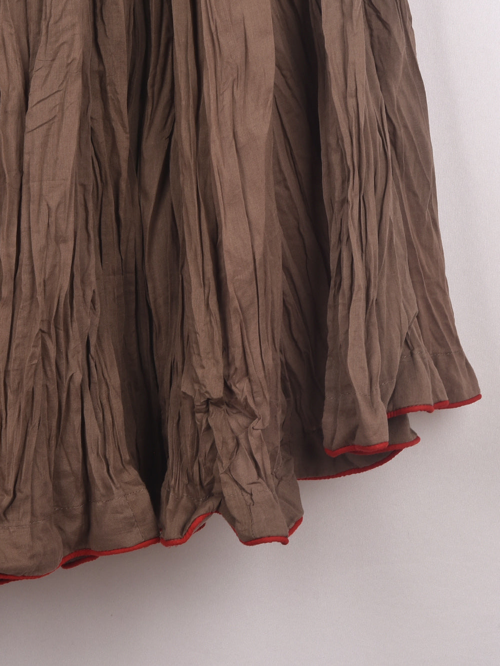 Plain Dyed Natural Kasis Crinkled Cotton Cambric 48 Kali Kalidaar Skirt