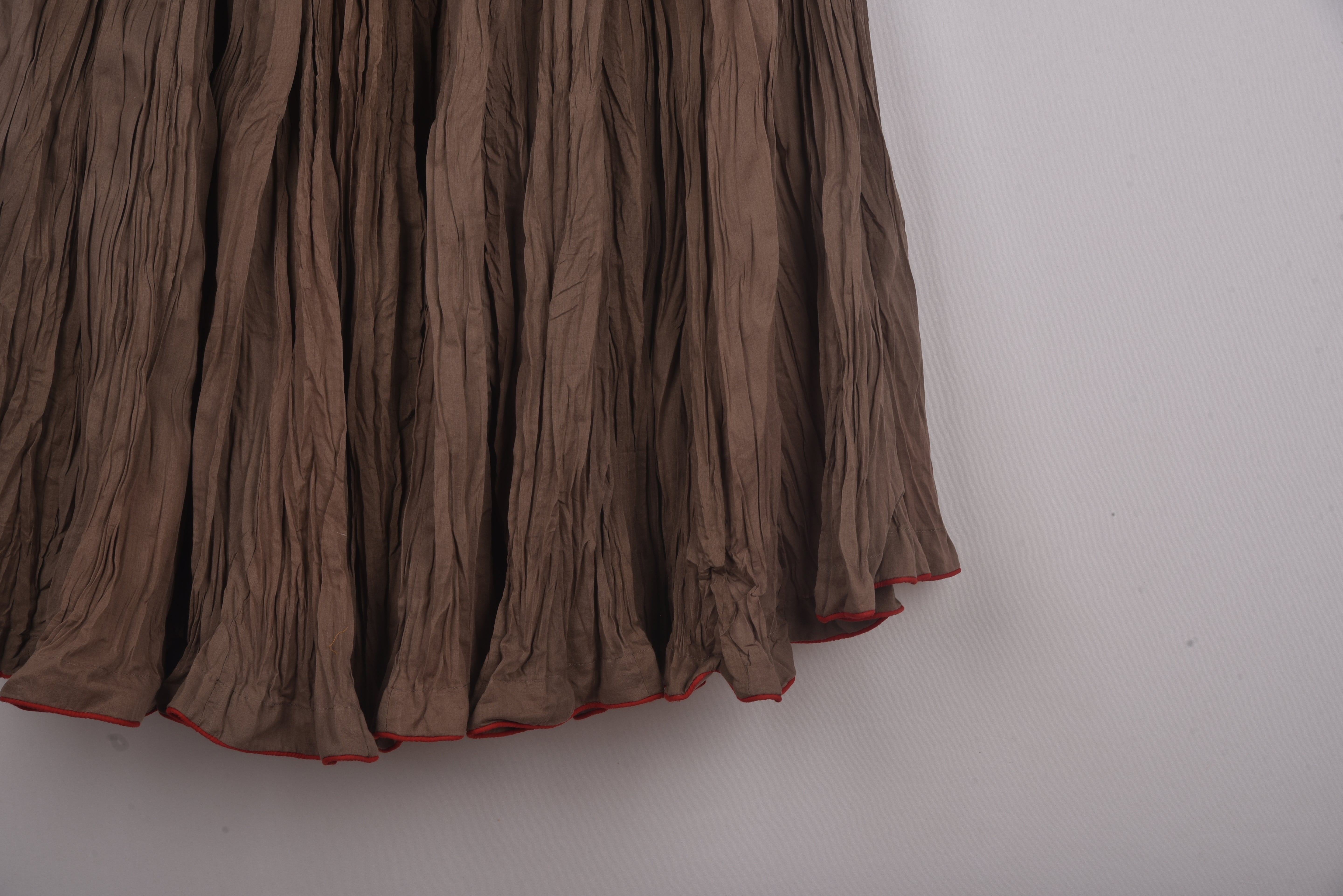 Plain Dyed Natural Kasis Crinkled Cotton Cambric 48 Kali Kalidaar Skirt