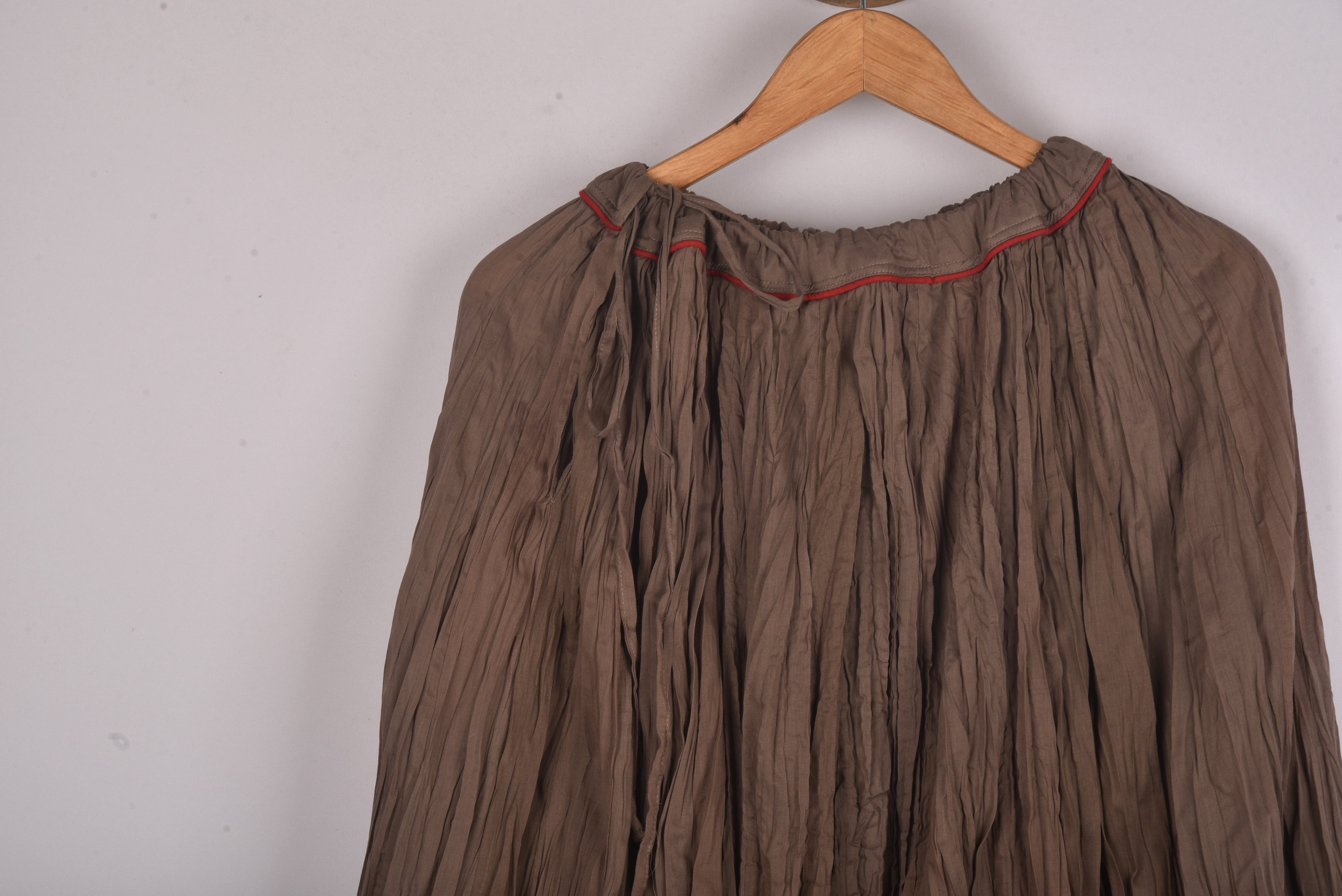 Plain Dyed Natural Kasis Crinkled Cotton Cambric 48 Kali Kalidaar Skirt