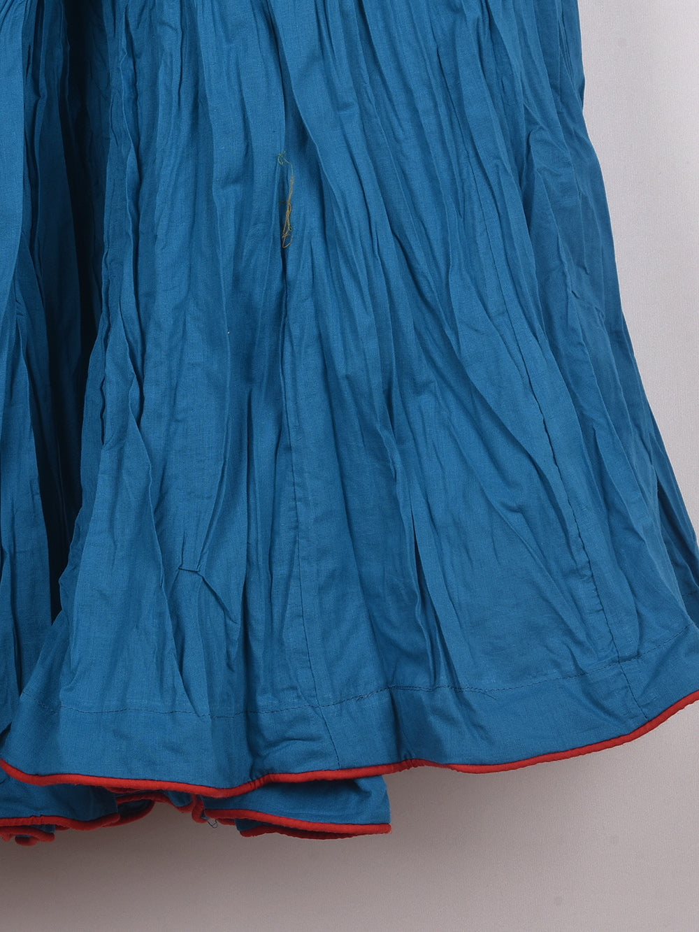 Plain Dyed Blue 2 Crinkled Cotton Cambric 48 Kali Kalidaar Skirt