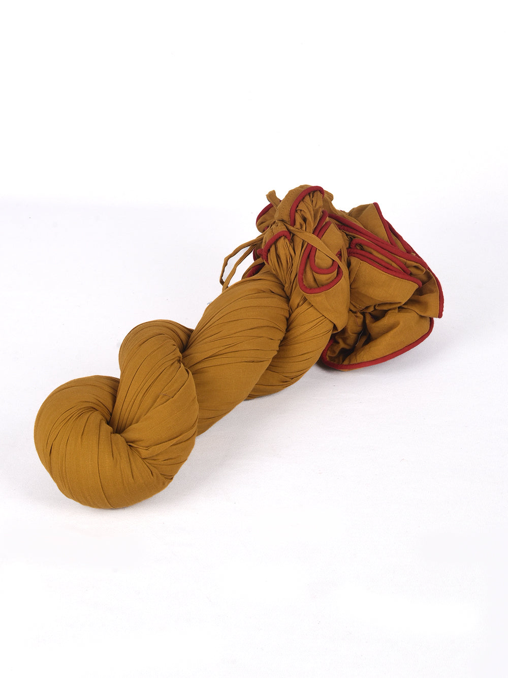 Plain Dyed Ochre Yellow Crinkled Cotton Cambric 48 Kali Kalidaar Skirt