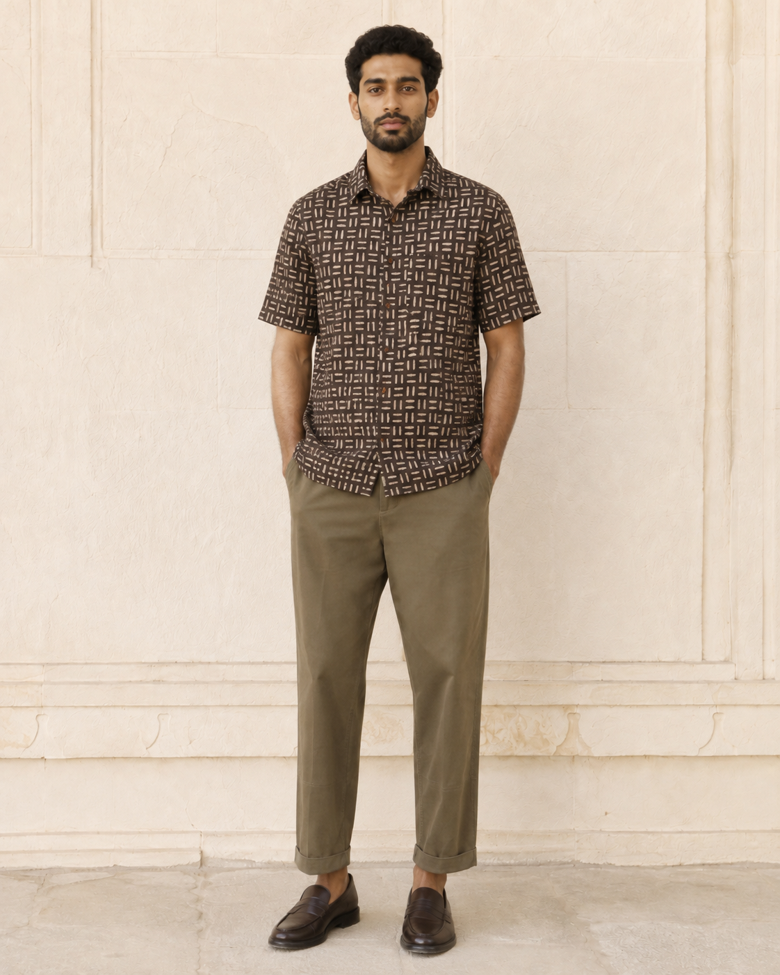 Kasis dashes Cotton Mens Half Sleeve Shirts