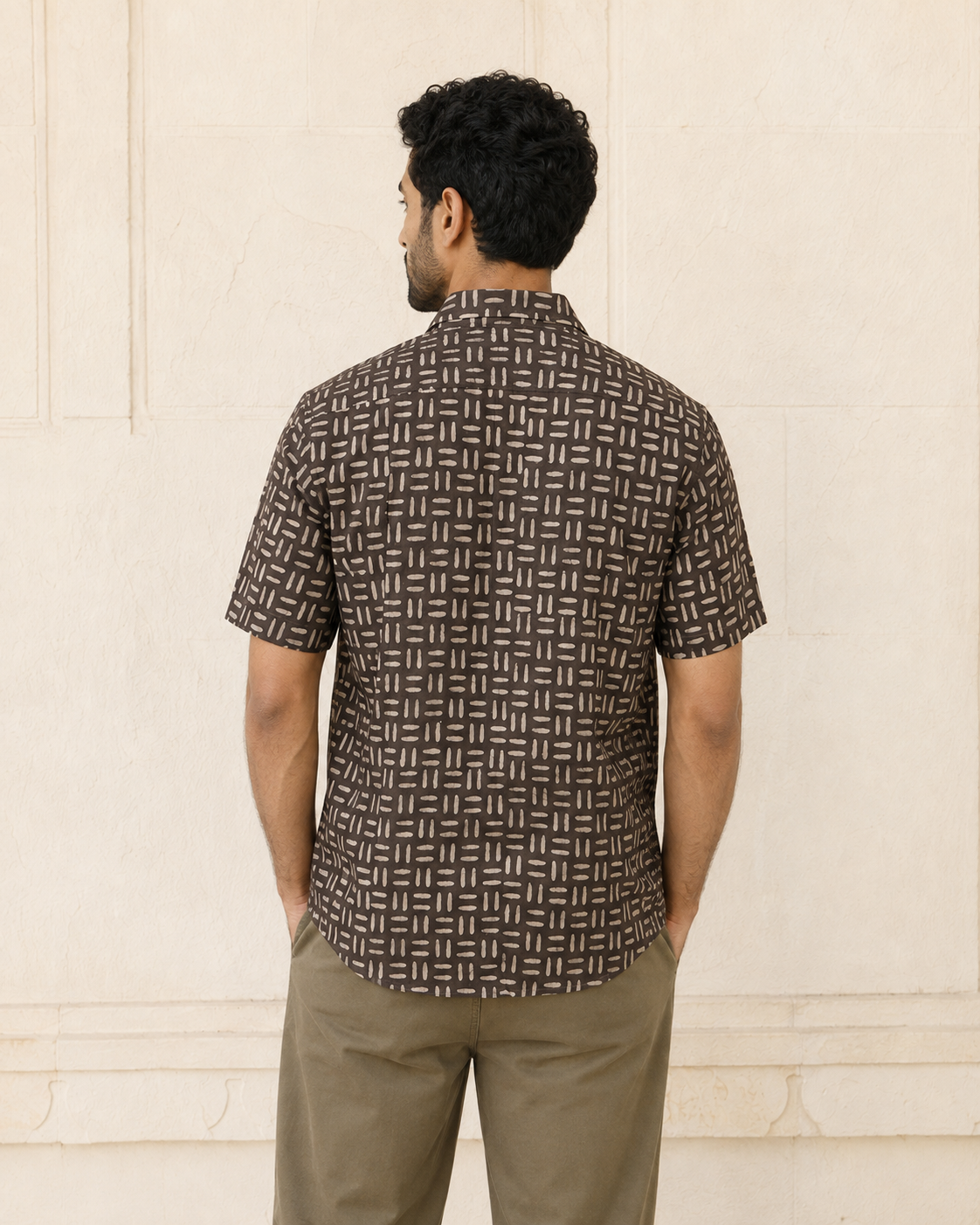 Kasis dashes Cotton Mens Half Sleeve Shirts