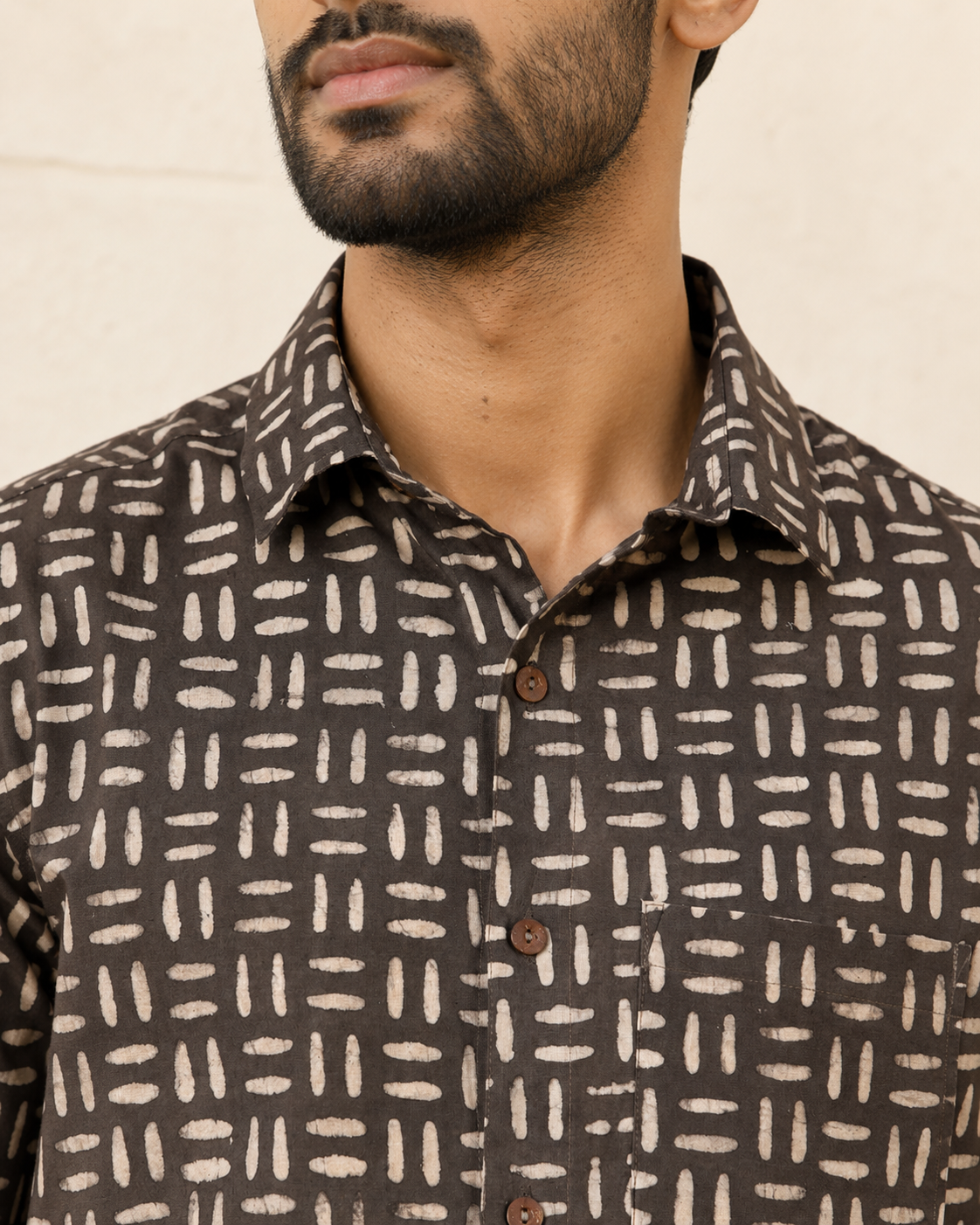 Kasis dashes Cotton Mens Half Sleeve Shirts