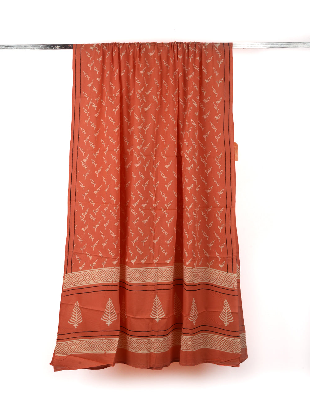 Peach Leaf Cotton Dupatta