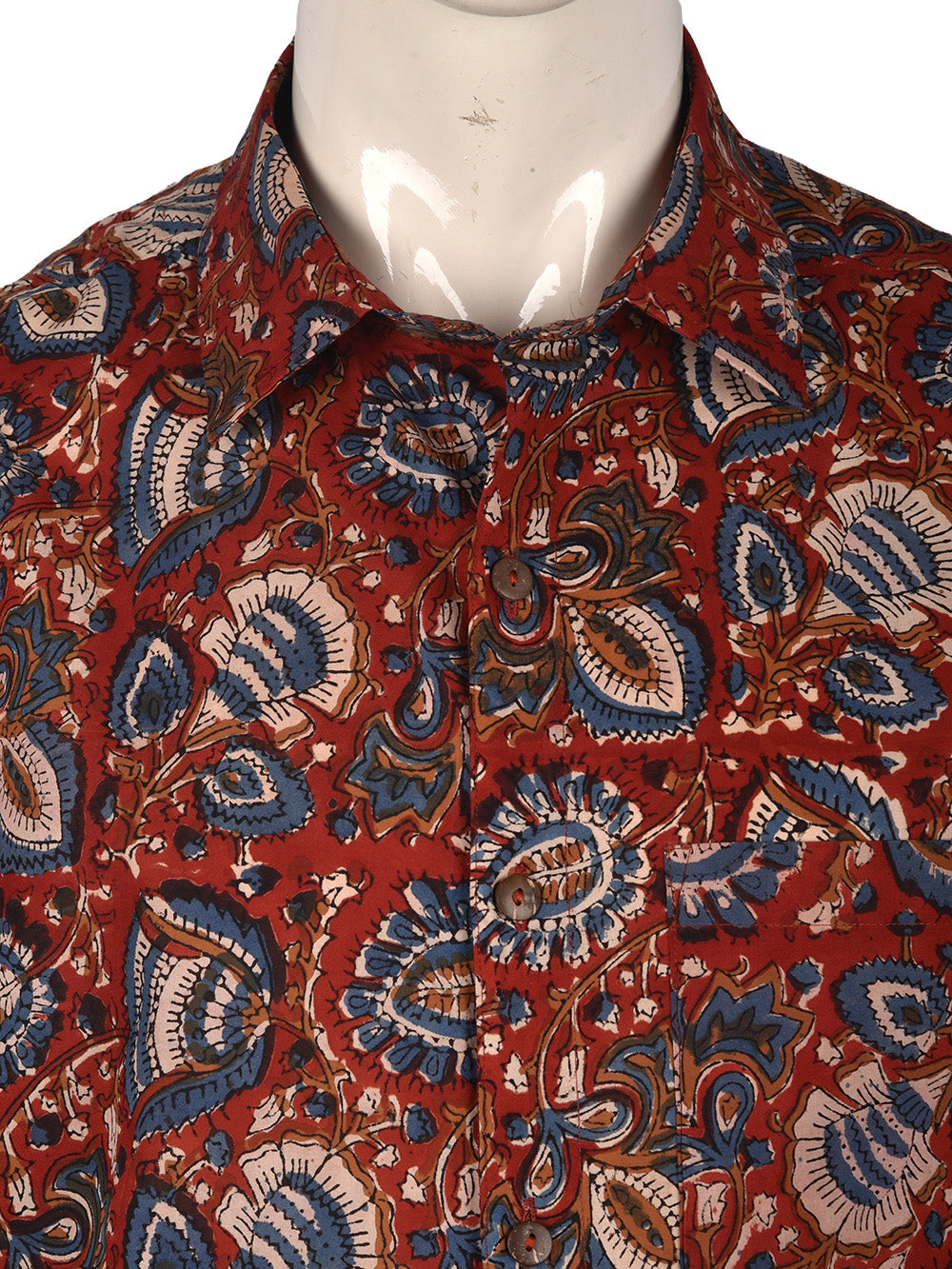 Bagru Jaal Cotton Mens Half Sleeve Shirts