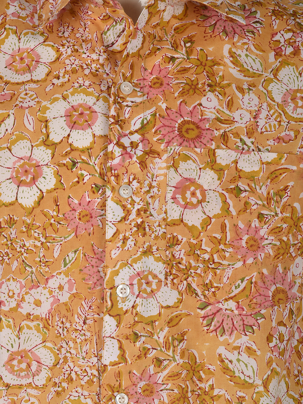 Yellow Jaal Cotton Mens Half Sleeve Shirts