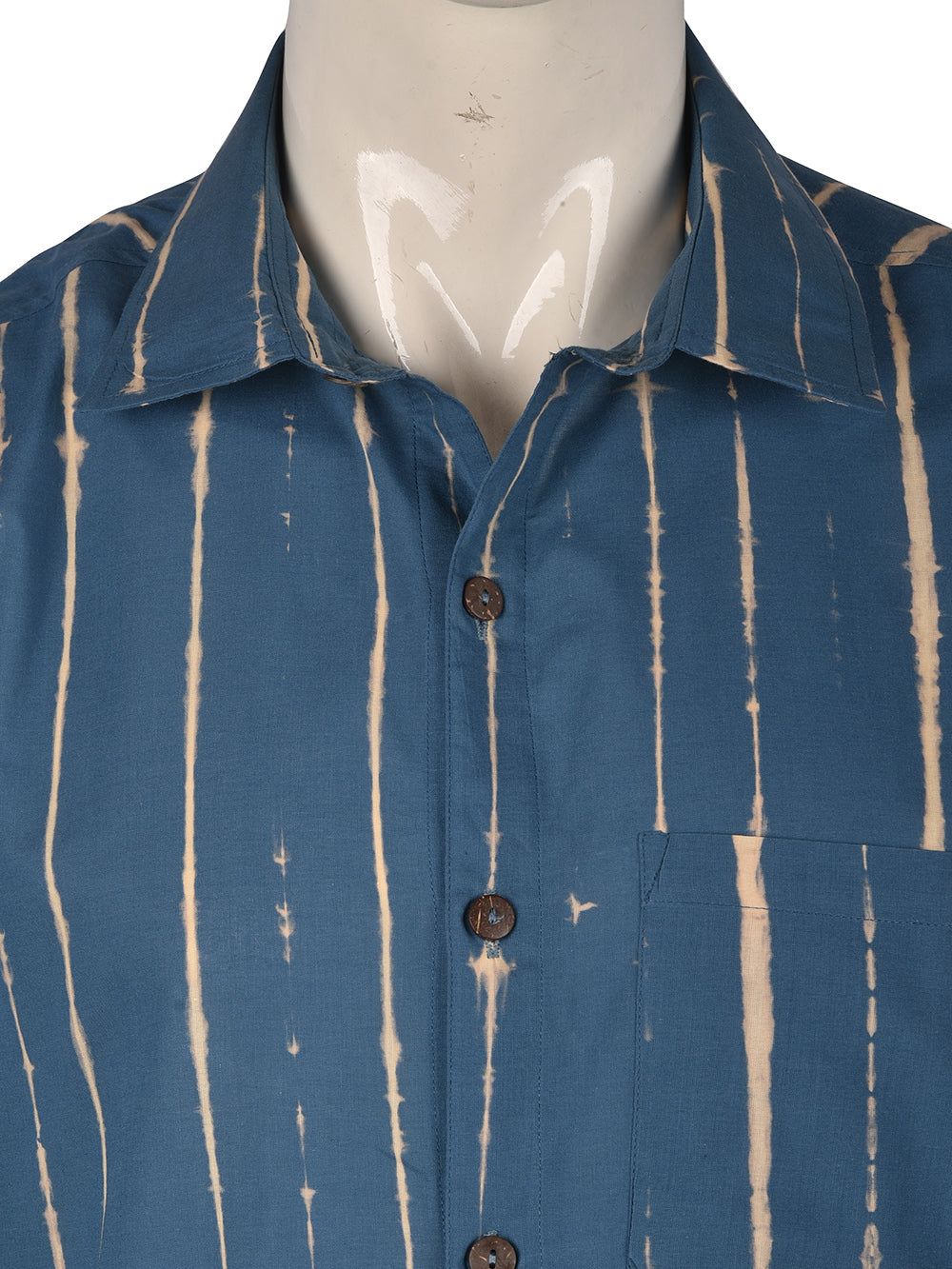 Indigo Tie & Dye Cotton Mens Half Sleeve Shirts