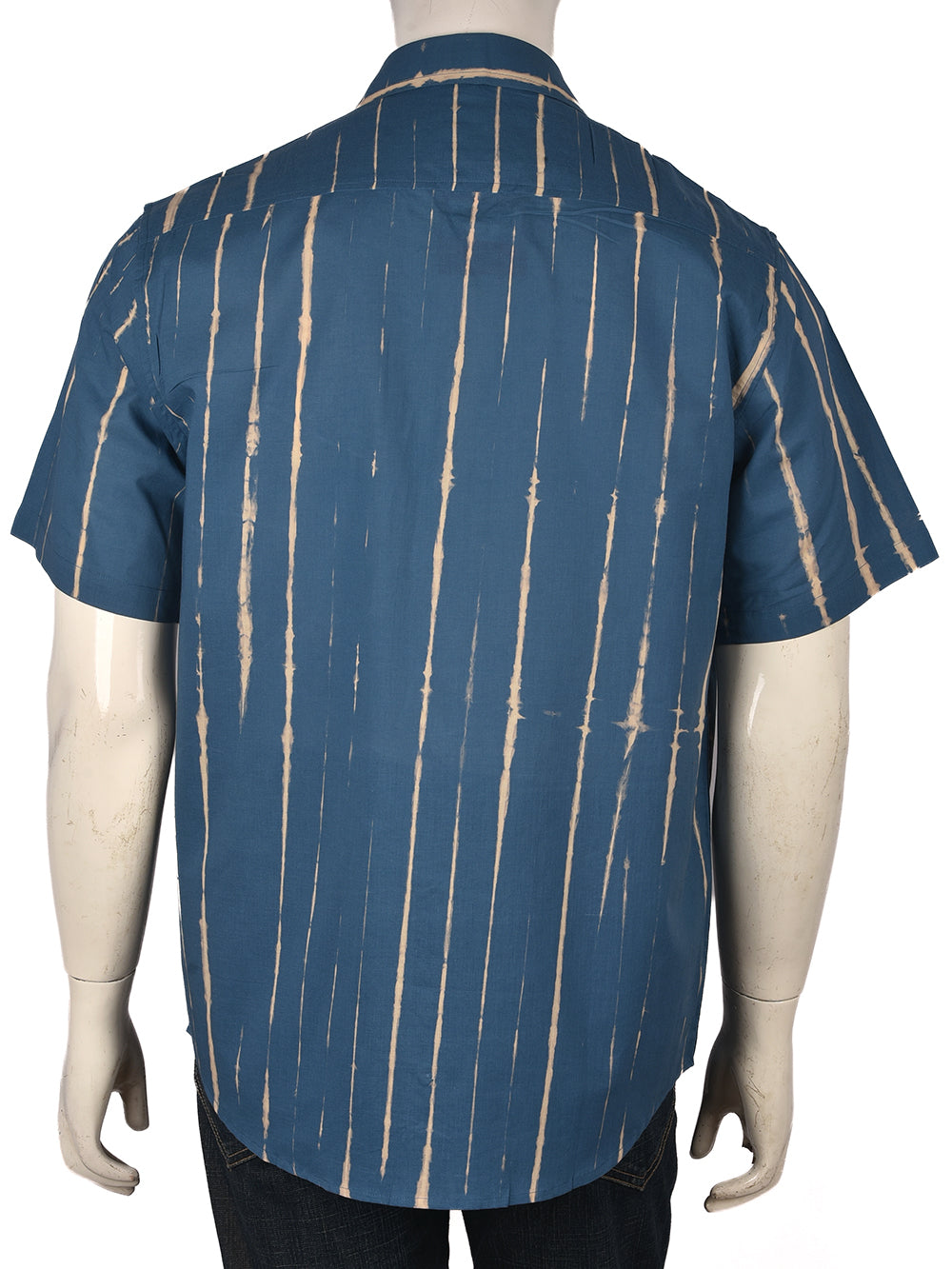 Indigo Tie & Dye Cotton Mens Half Sleeve Shirts