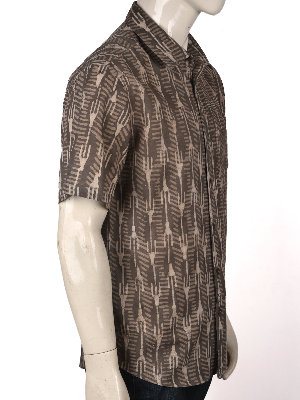 Daboo Kasis Linear Cotton Mens Half Sleeve Shirts