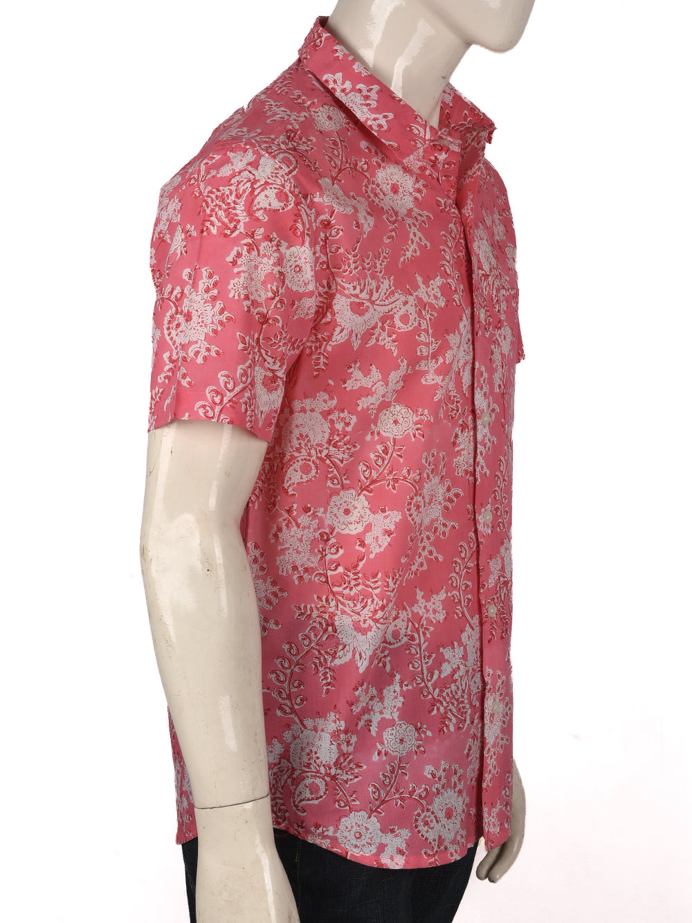 English Rose Cotton Mens Half Sleeve Shirts