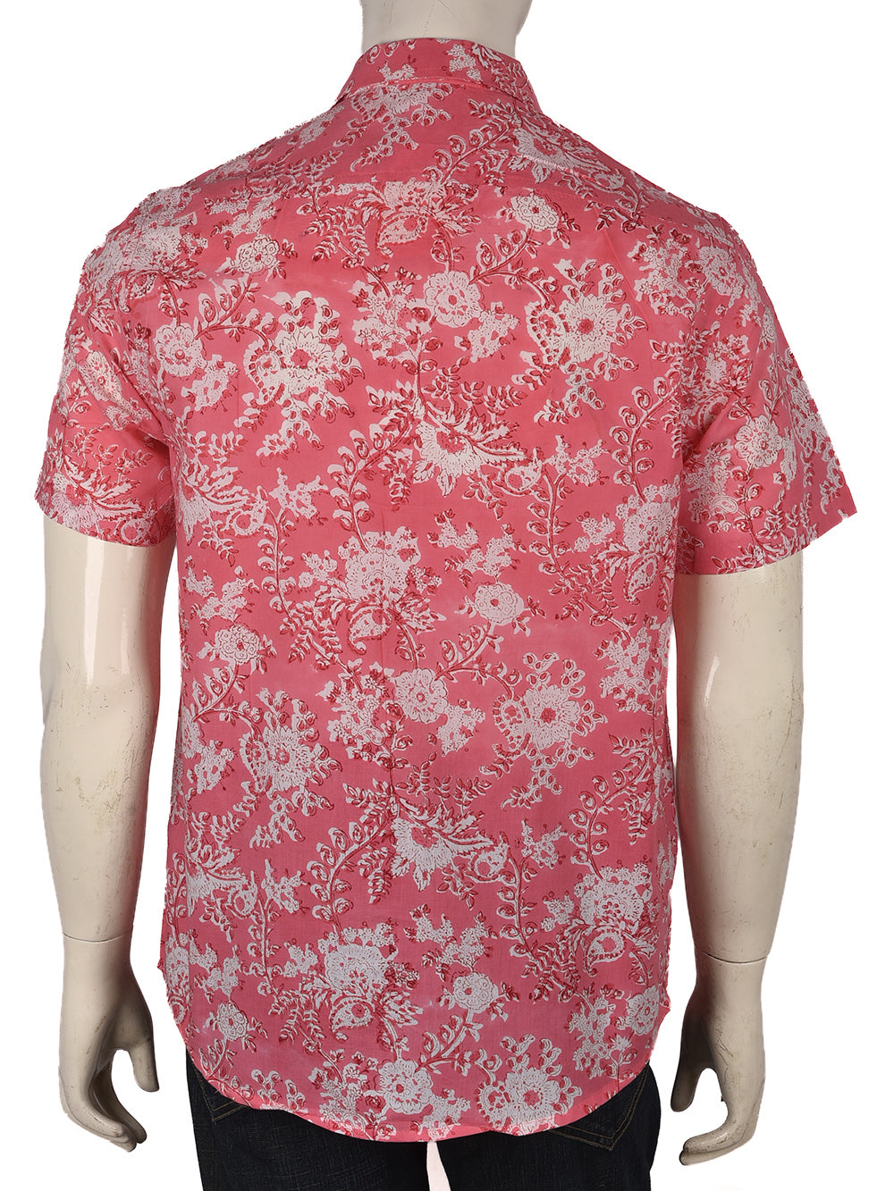 English Rose Cotton Mens Half Sleeve Shirts