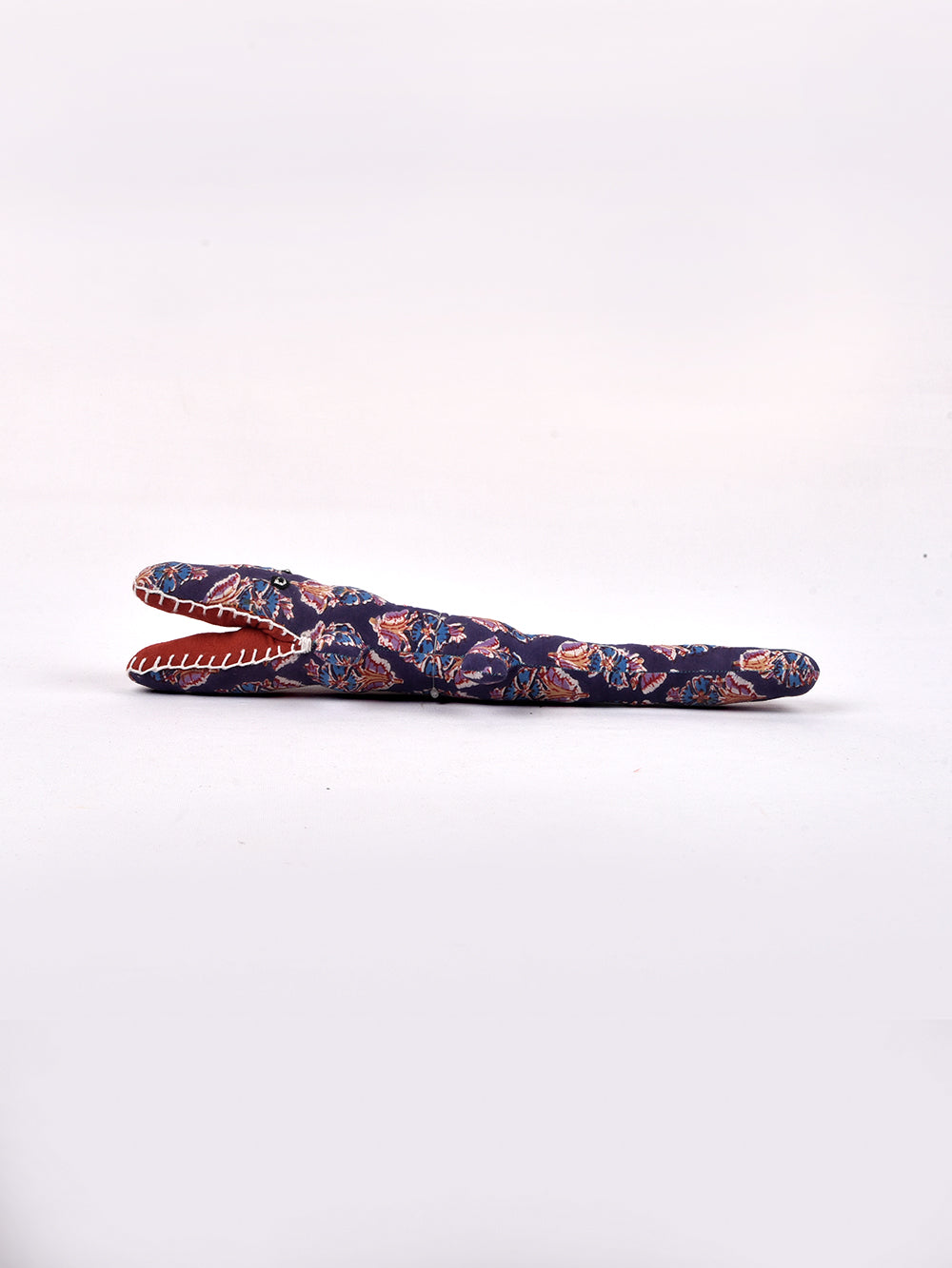 Croc Blue Hand Block Printed Fabric Soft Toy