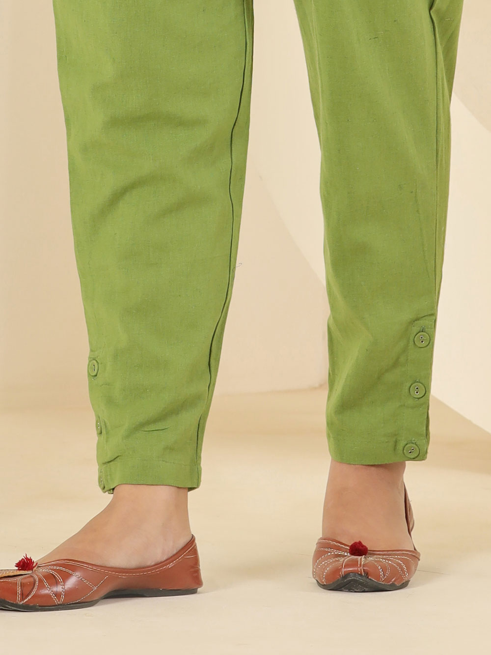 Greenery Cotton Flex Jodhpuri Pants