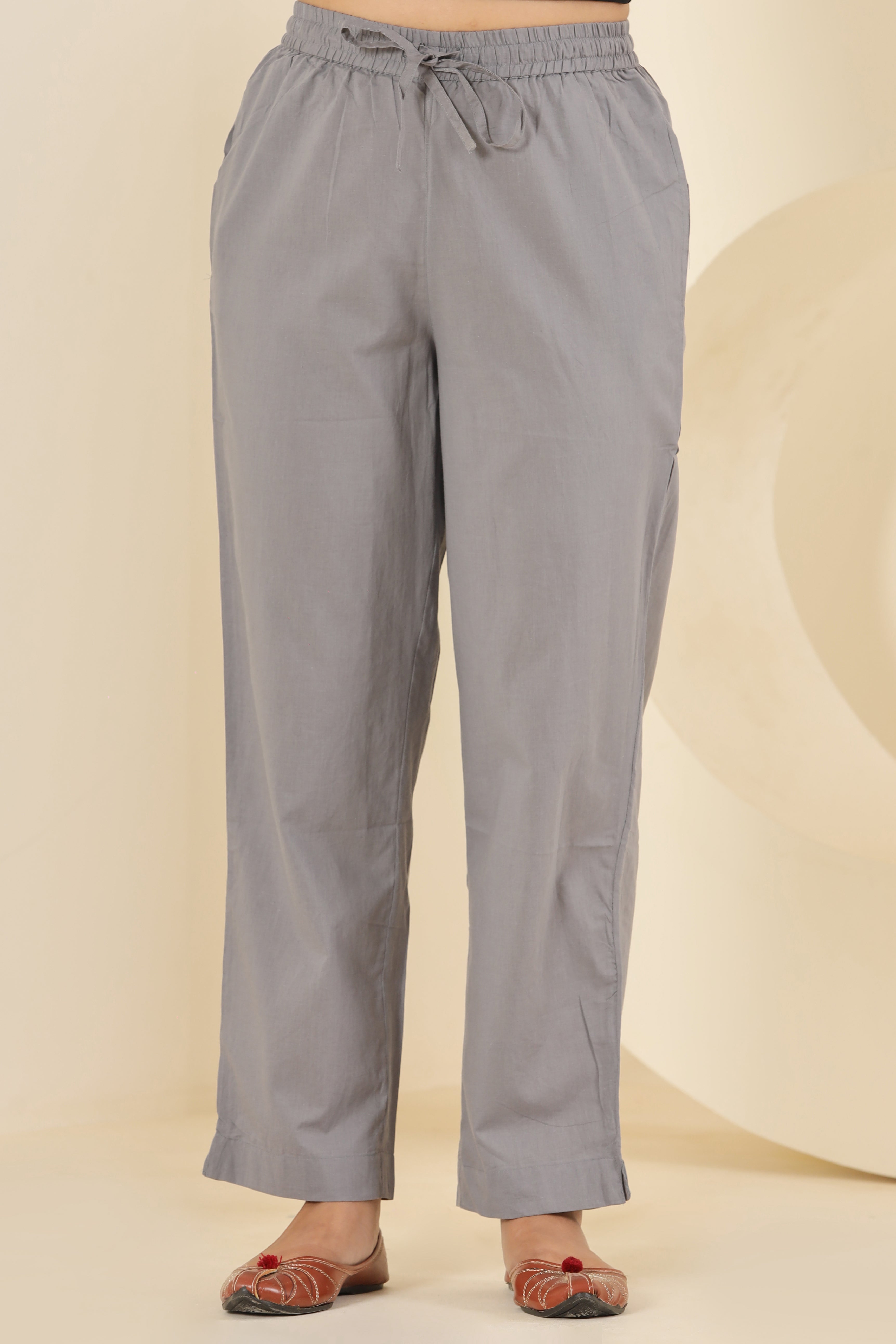 Ultimate Grey Cotton Cambric Lounge Pant