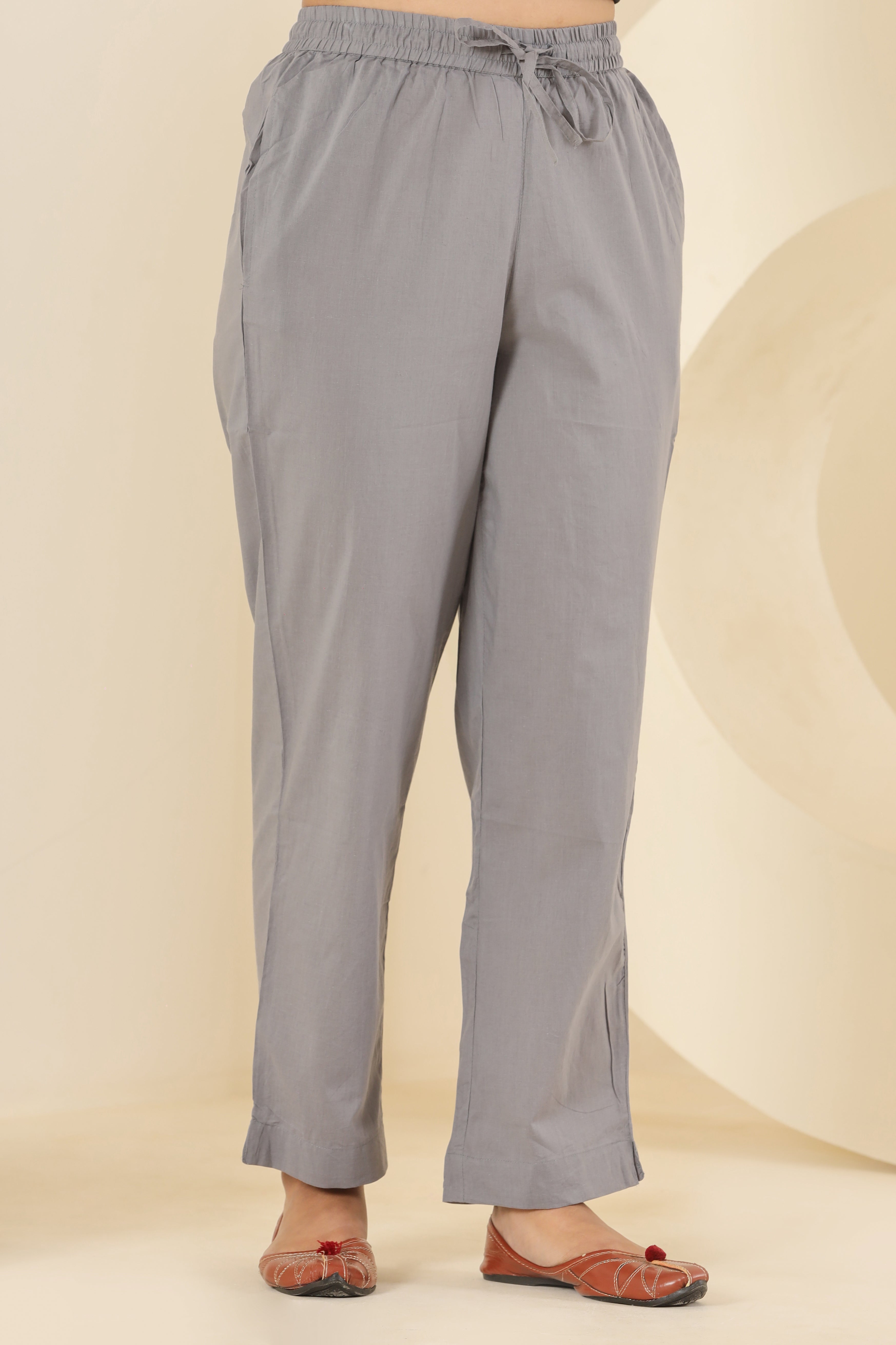 Ultimate Grey Cotton Cambric Lounge Pant