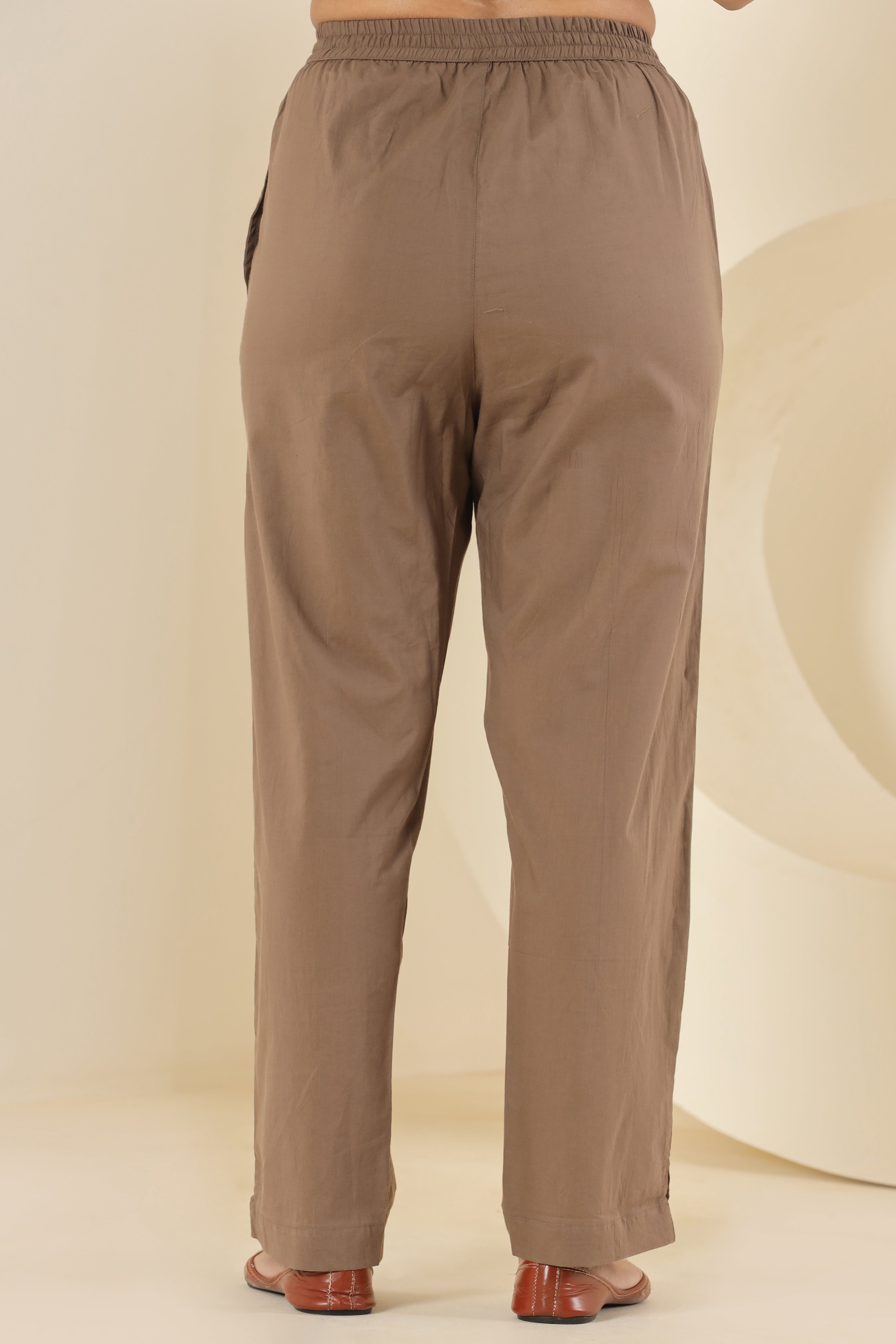Bagru Brownish Grey Cotton Cambric Lounge Pant