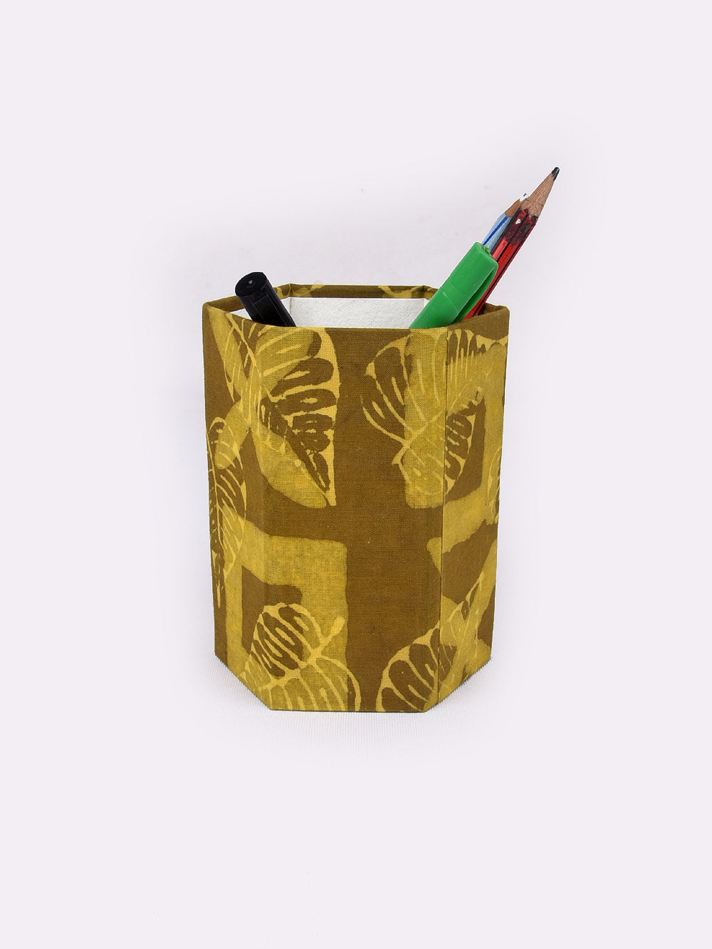 Leaf Hand Block Printed Foldable Pen Stand
