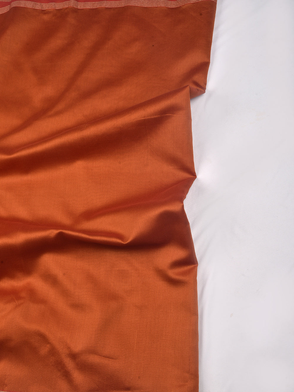 Reddish Orange Cross Yarn Dyed Pure Chanderi Dupatta