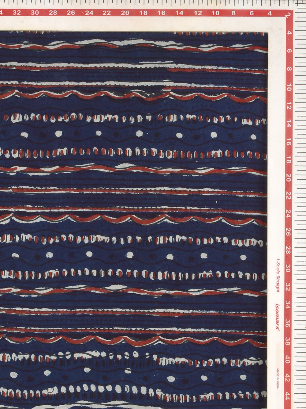 Bagru Daboo Indigo Lekote Cotton Cambric Fabric