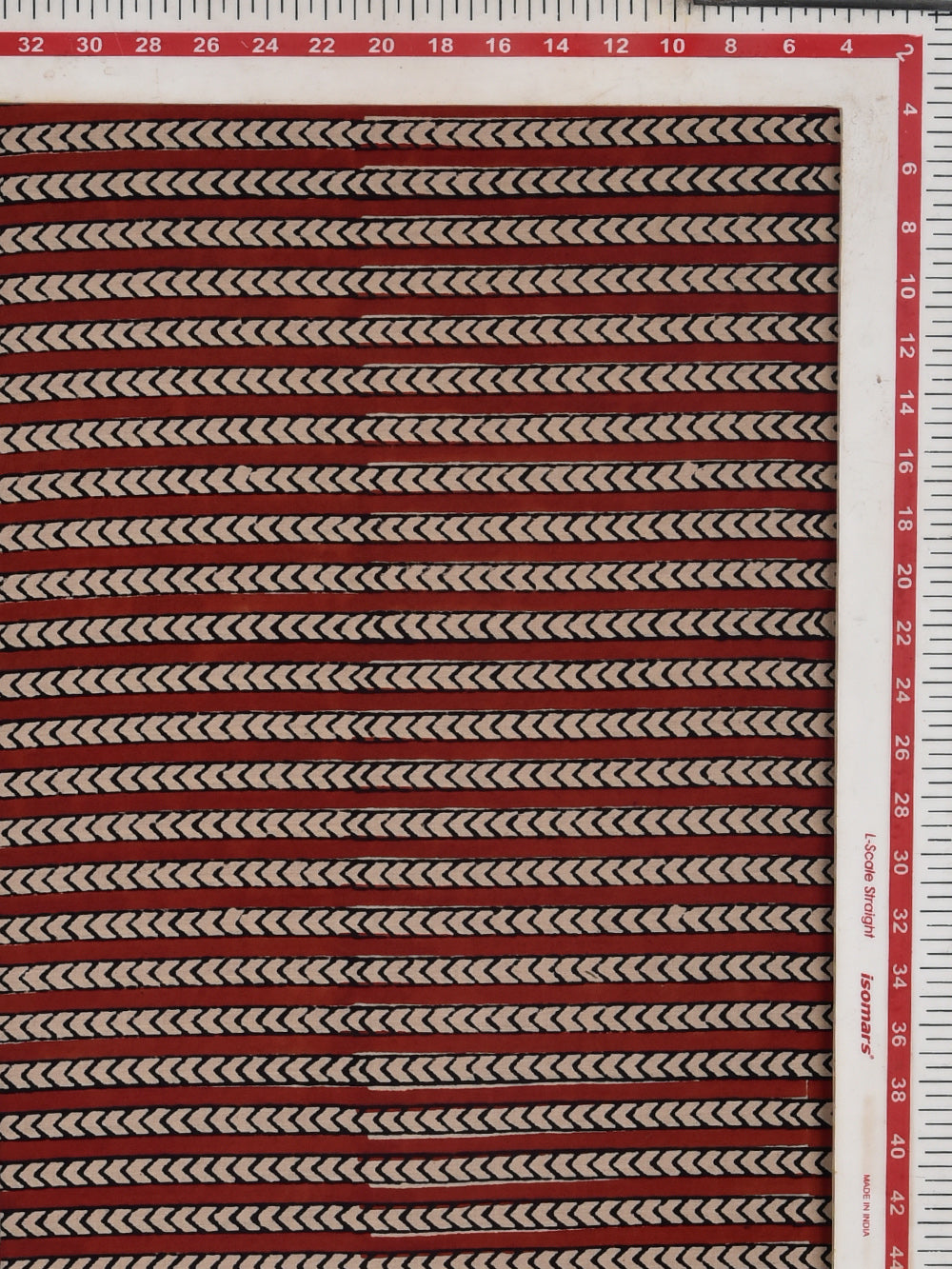 Bagru Red arrow Cotton Cambric Fabric