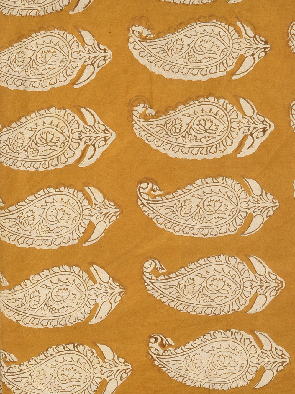 Bagru Yellow Natural Colour Kilaharee Squirrel Animal Pattern Cotton Cambric Fabric