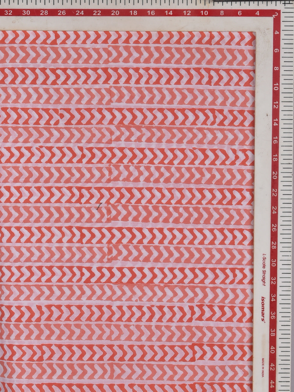 Pink Arrow Cotton Cambric Sanganeri Hand Block Printed Fabric