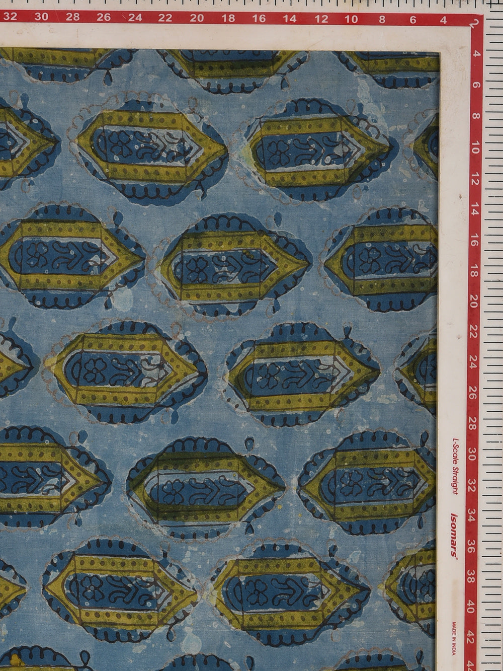 Ajrakh Multani Indigo Warli Boota Hand Printed Modal Fabric