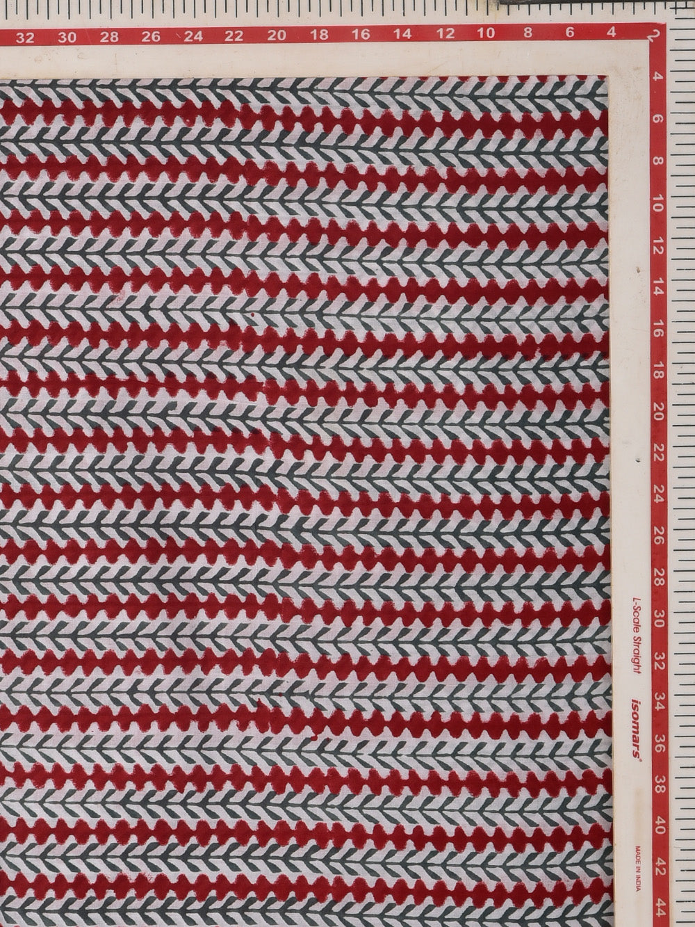 Arrow head Stripes Hand Printed Modal Fabric