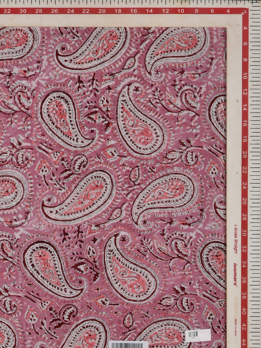 Plum Keri Jaal Hand Printed Modal Fabric