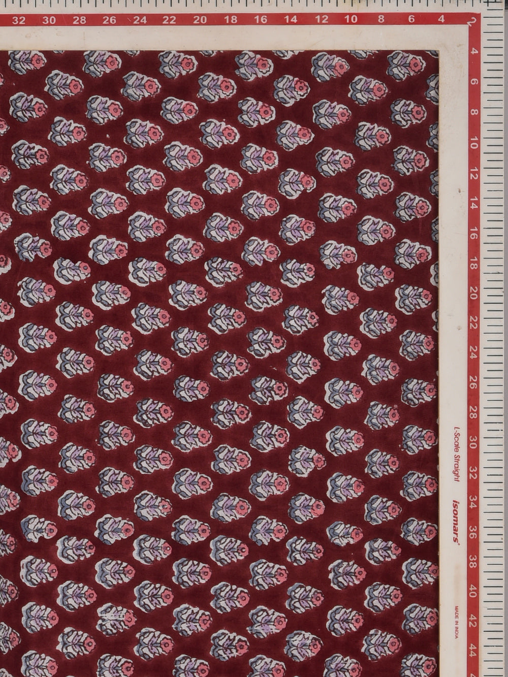Maroon Nanhi Booti Hand Printed Modal Fabric