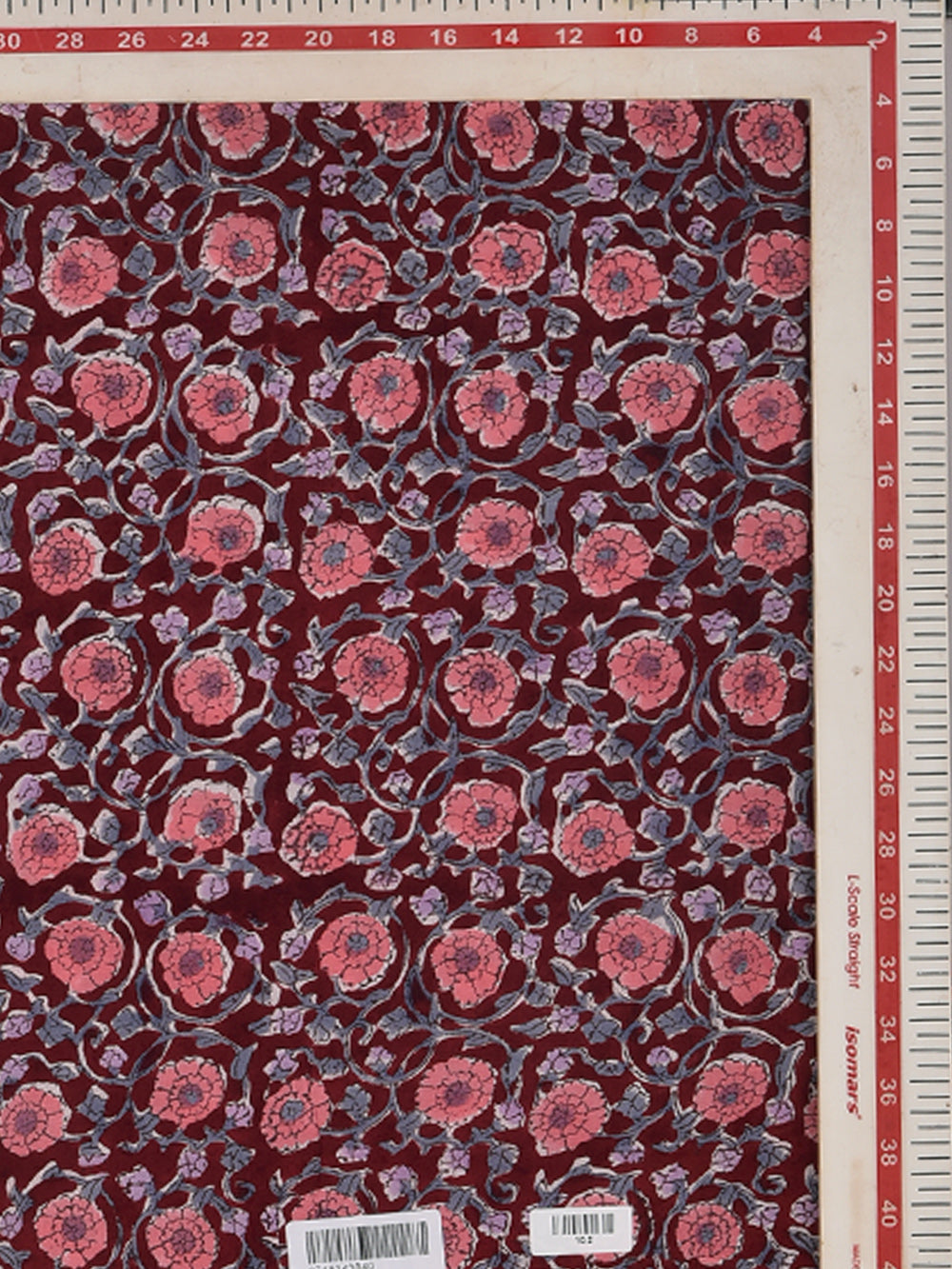 Maroon Dense Jaal Hand Printed Modal Fabric