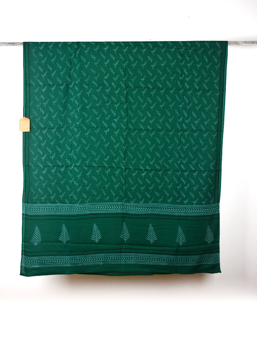 Sea Green Leaf Cotton Dupatta