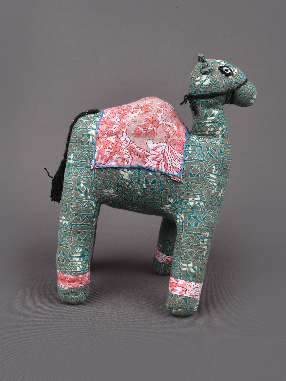 Camel Hand Block Printed Fabric Soft Toy