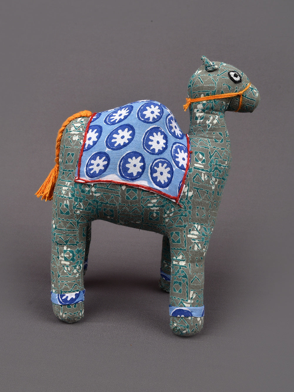 Camel Hand Block Printed Fabric Soft Toy