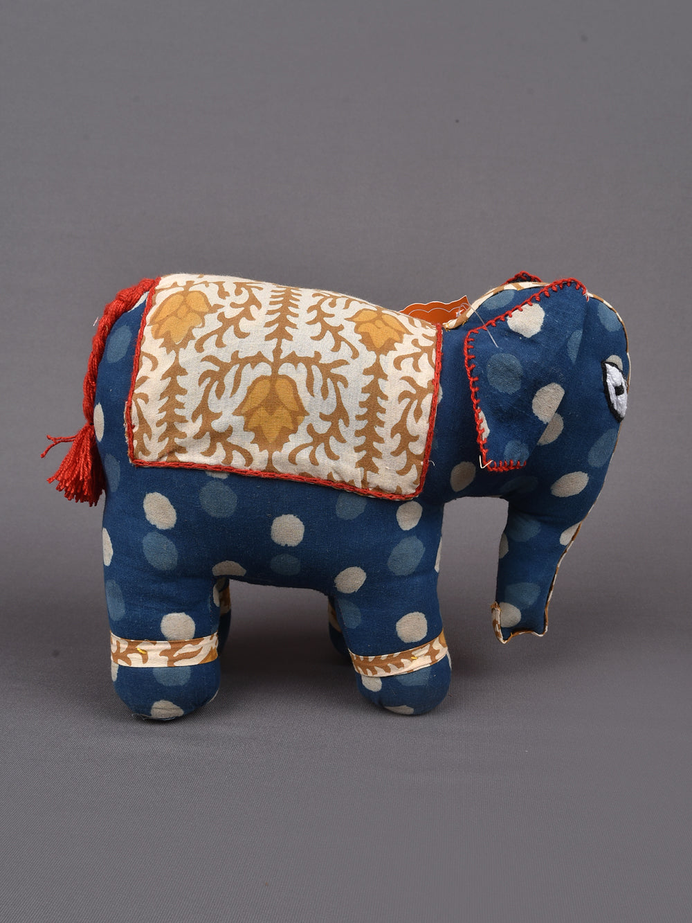 Elephant Hand Block Printed Fabric Soft Toy
