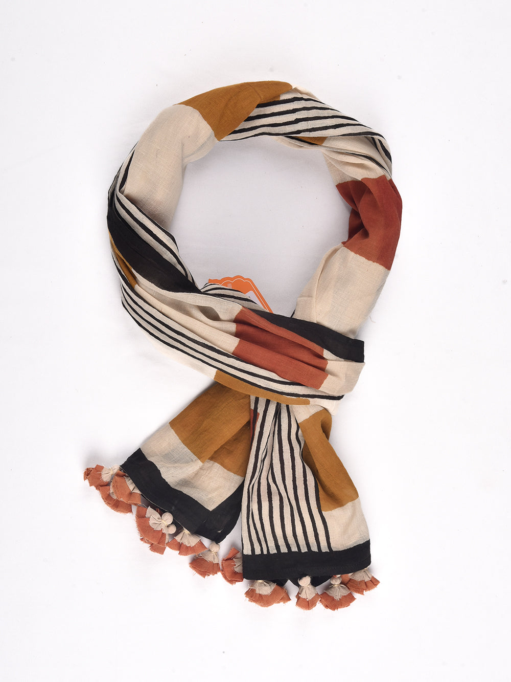 Bagru Bricks Cotton Voile Block Printed Stole