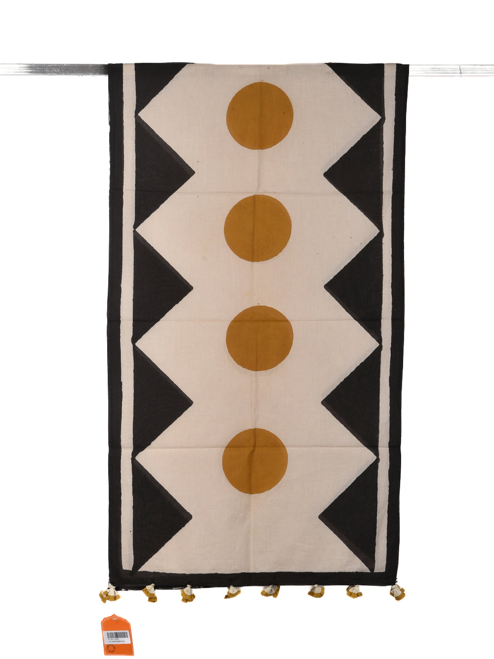 Bagru Rising Suns Cotton Voile Block Printed Stole