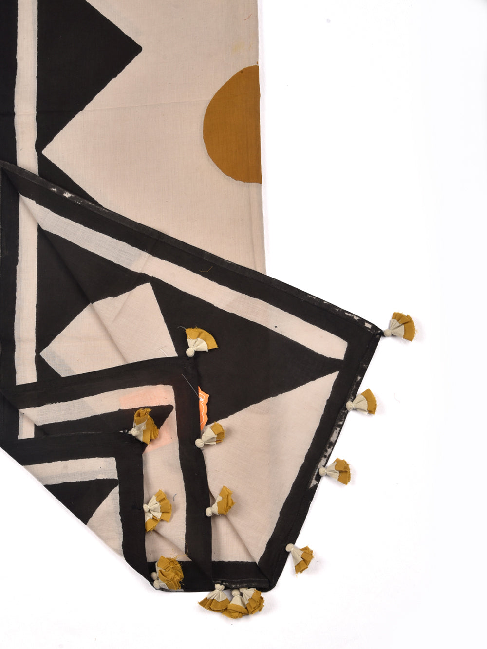 Bagru Rising Suns Cotton Voile Block Printed Stole