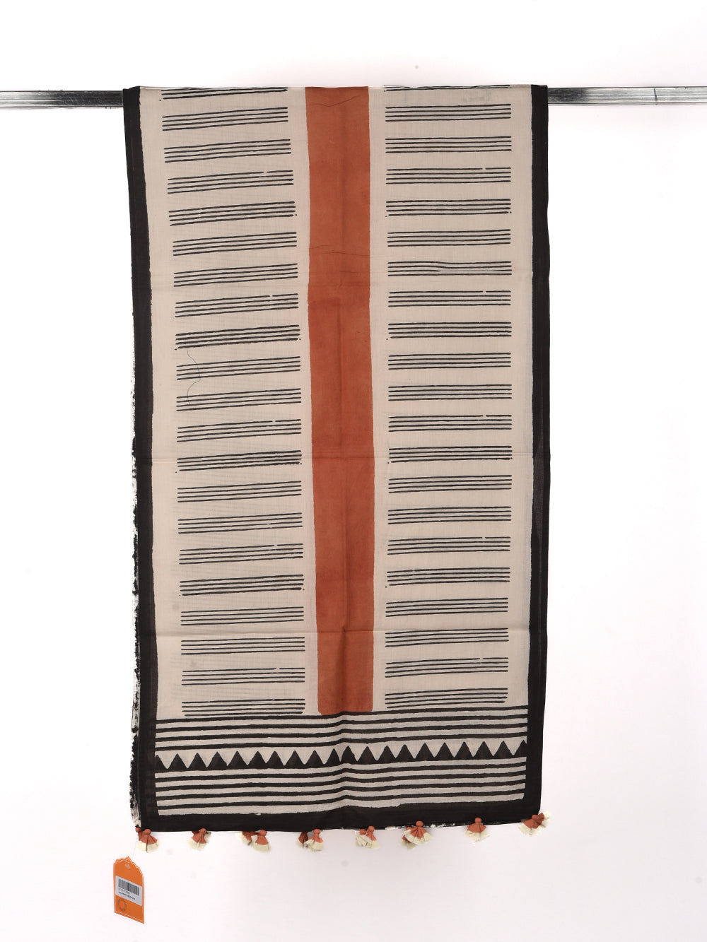 Bagru Stripes Cotton Voile Block Printed Stole