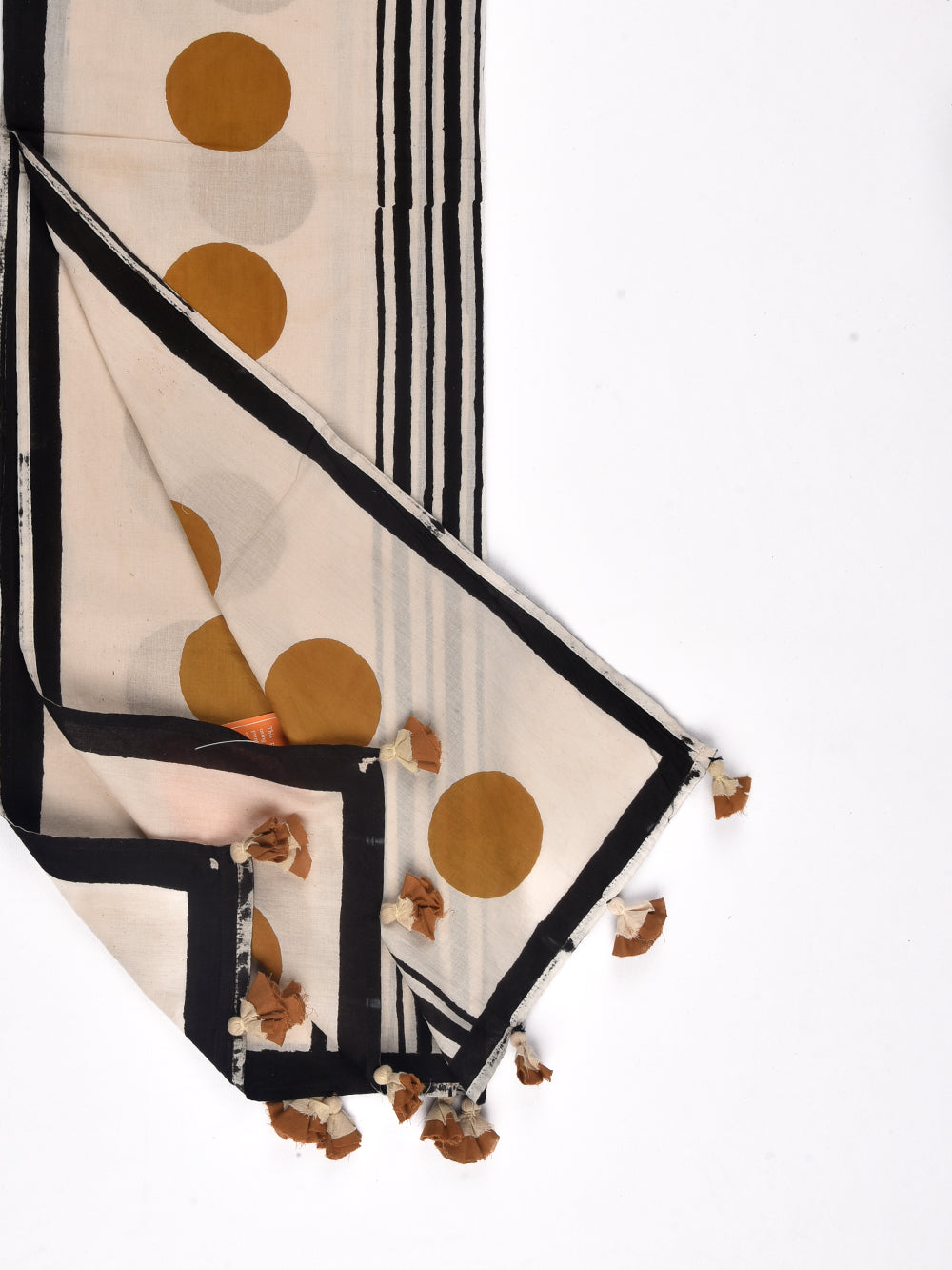 Bagru Circles Cotton Voile Block Printed Stole