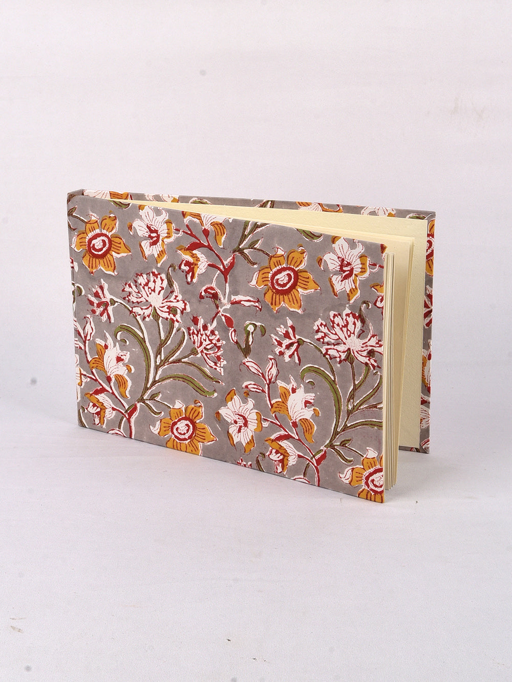 Sanganeri Grey Handmade A4 Landscape Notebook