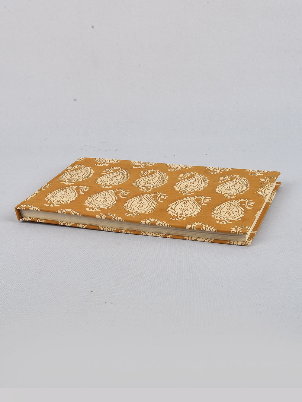 Bagru Yellow Handmade A4 Landscape Notebook