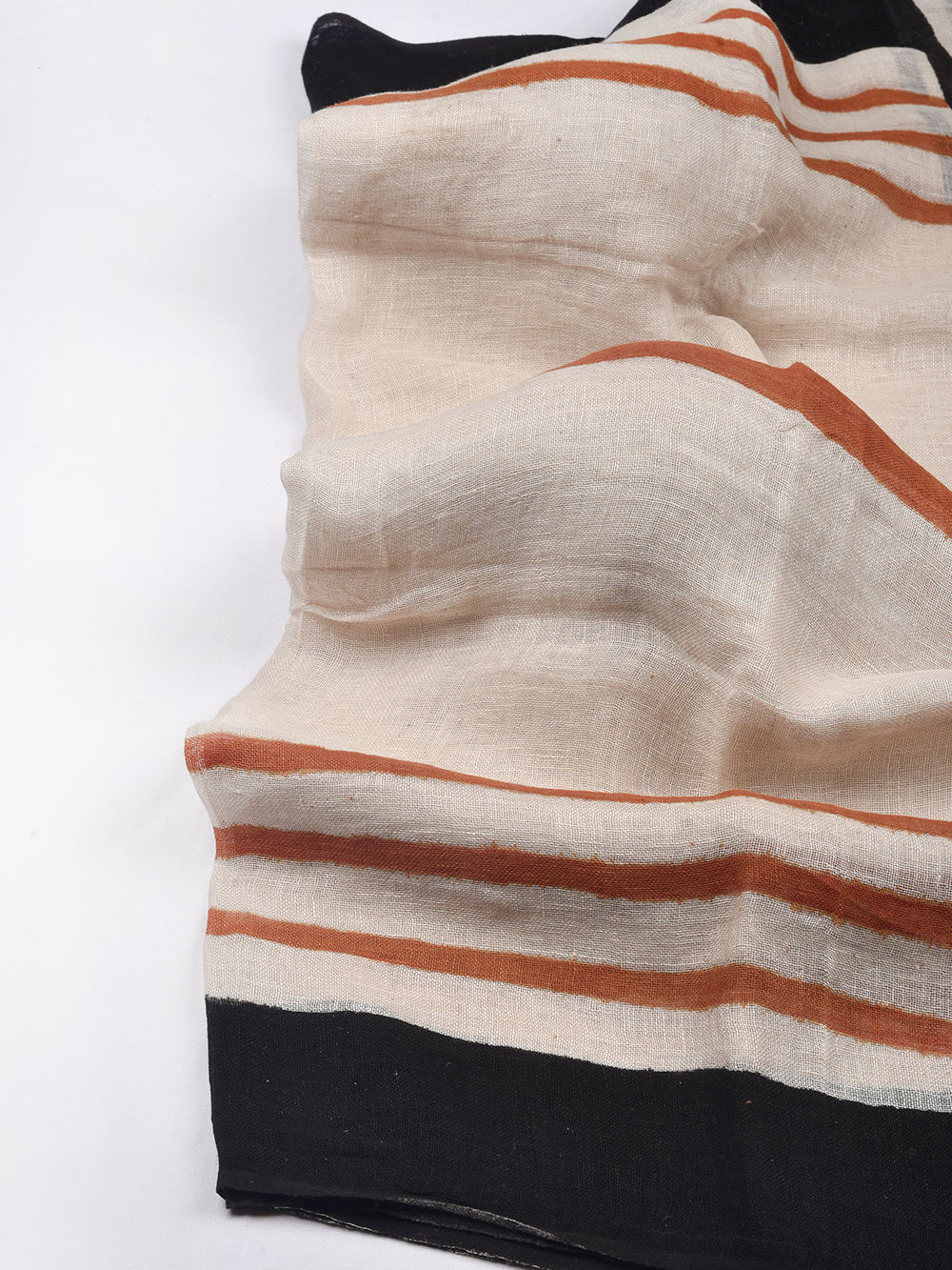 Bagru Seedhe Baat Hand Printed Pure Linen Dupatta