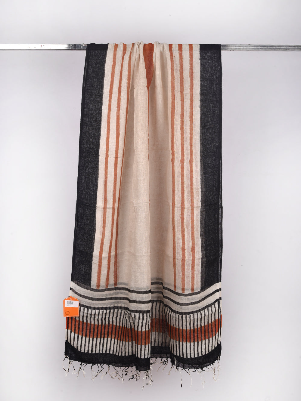 Bagru Seedhe Baat Hand Printed Pure Linen Dupatta