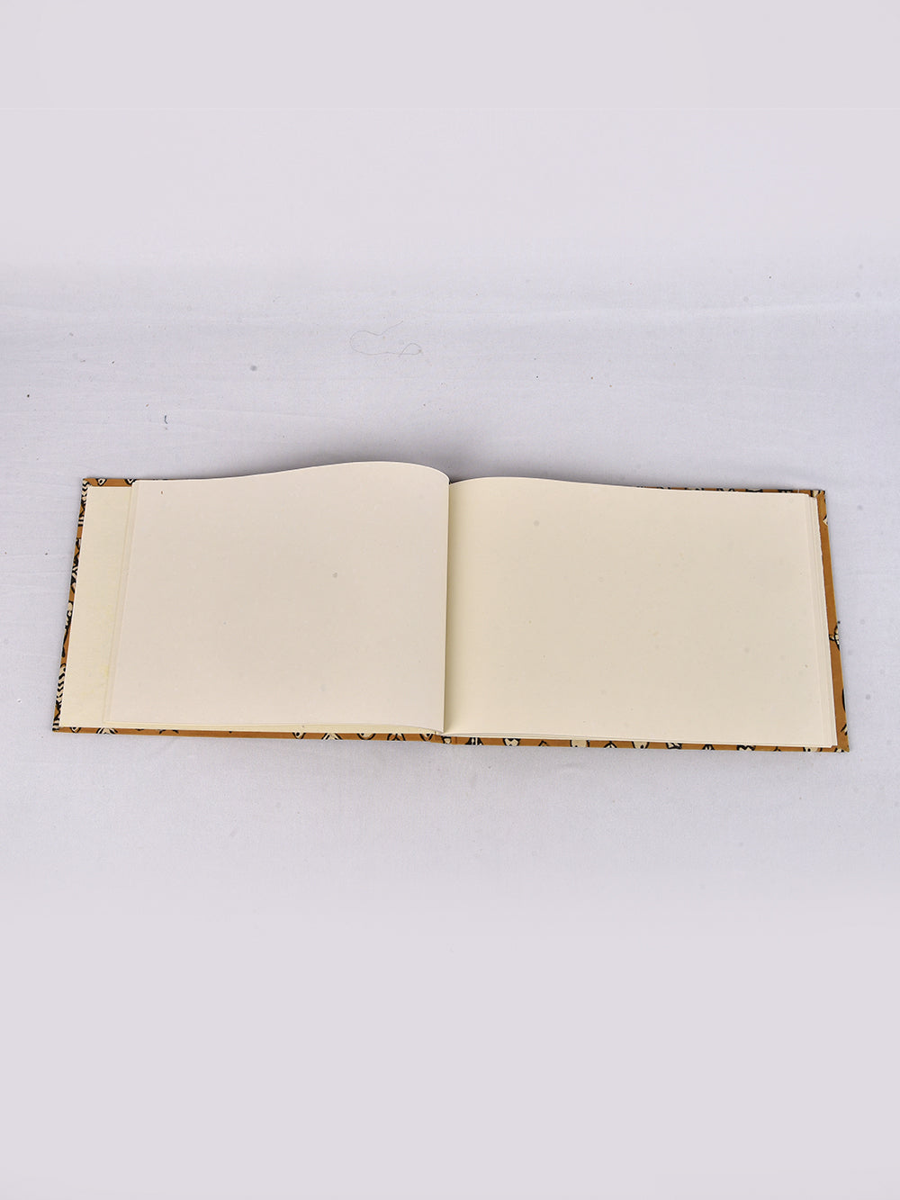 Bagru Yellow Fish Handmade A4 Landscape Notebook
