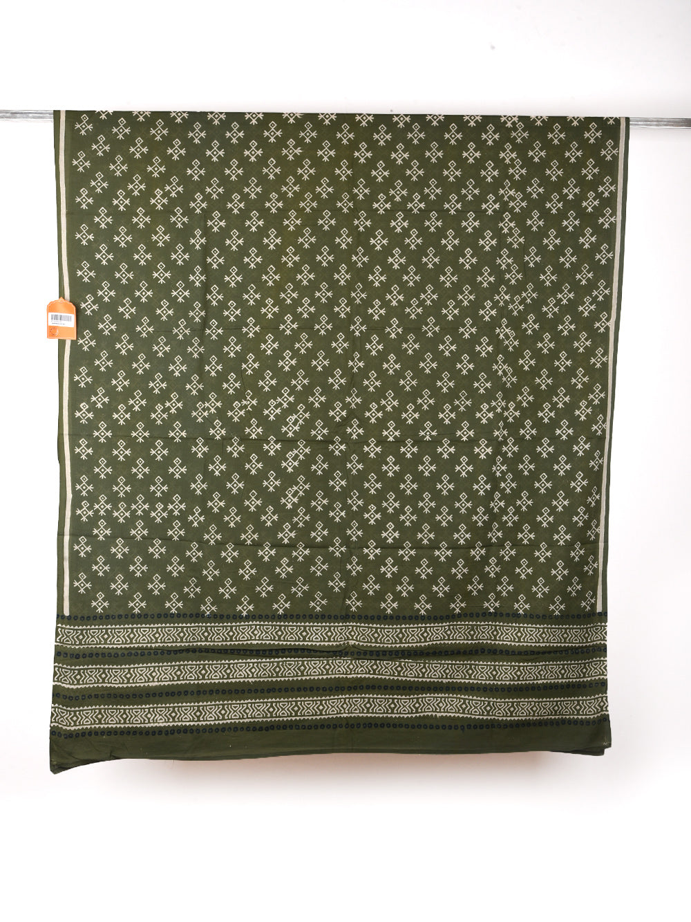 Forest Green African Printed Cotton Dupatta