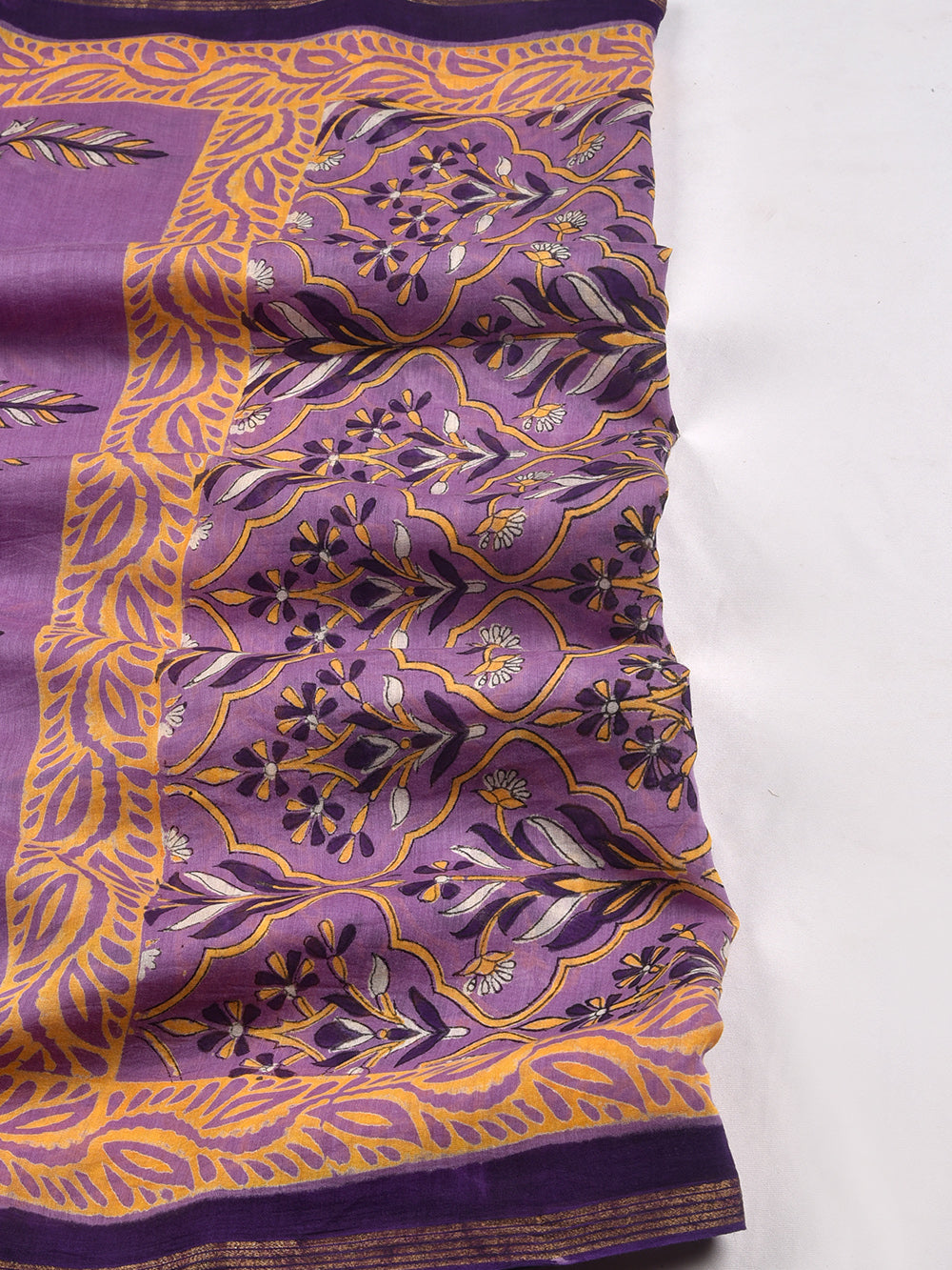 Royal Jharokhe Hand Block Printed Silk Cotton Chanderi Dupatta